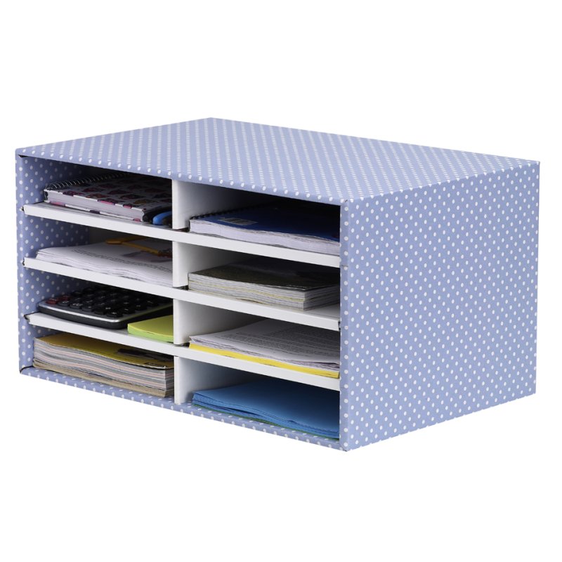 Fellowes BANKERS BOX STYLE Organiseur de Bureau, bleu/blanc, 8 compartiments